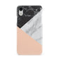 Marble Black White Grey Peach Apple iPhone XR White 3D Snap Case