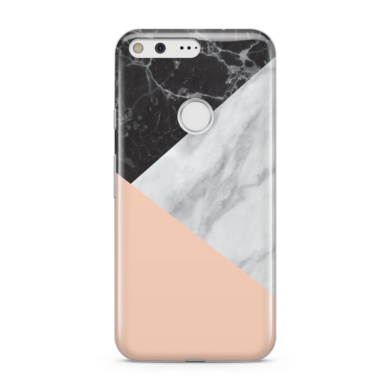 Marble Black White Grey Peach Google Pixel Case