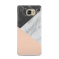 Marble Black White Grey Peach Samsung Galaxy A5 2016 Case on gold phone