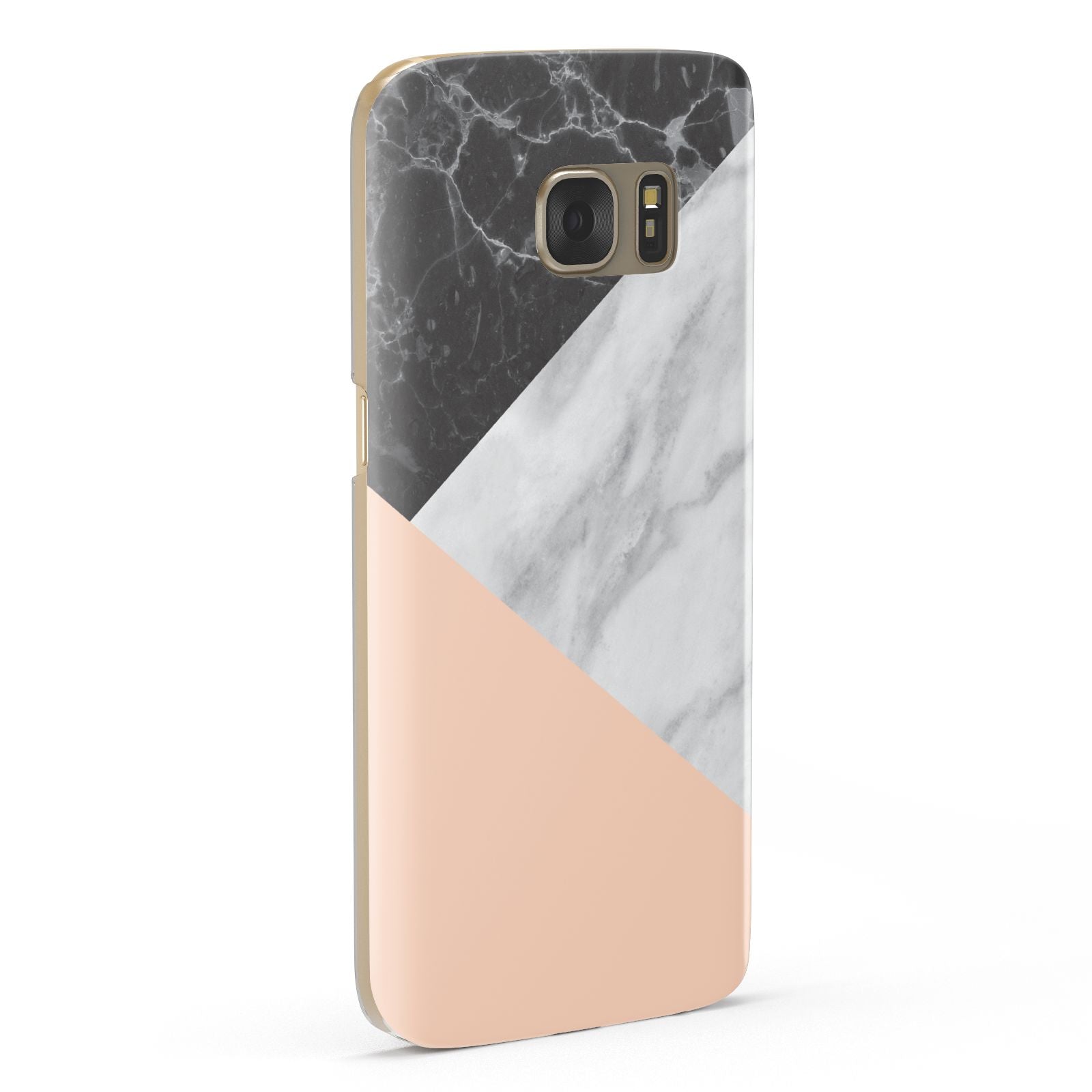 Marble Black White Grey Peach Samsung Galaxy Case Fourty Five Degrees