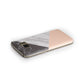 Marble Black White Grey Peach Samsung Galaxy Case Side Close Up