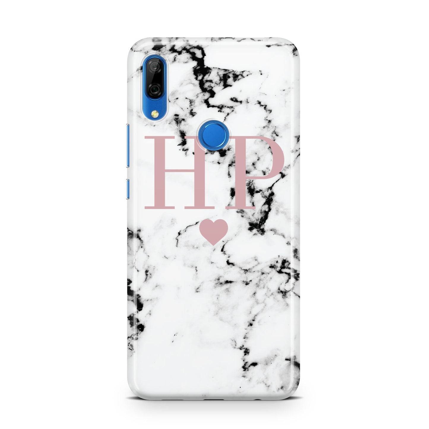 Marble Blush Pink Heart Personalised Huawei P Smart Z