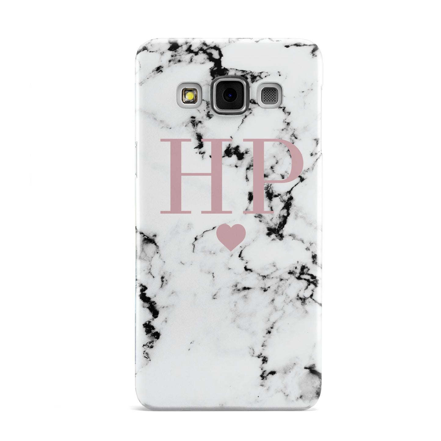 Marble Blush Pink Heart Personalised Samsung Galaxy A3 Case