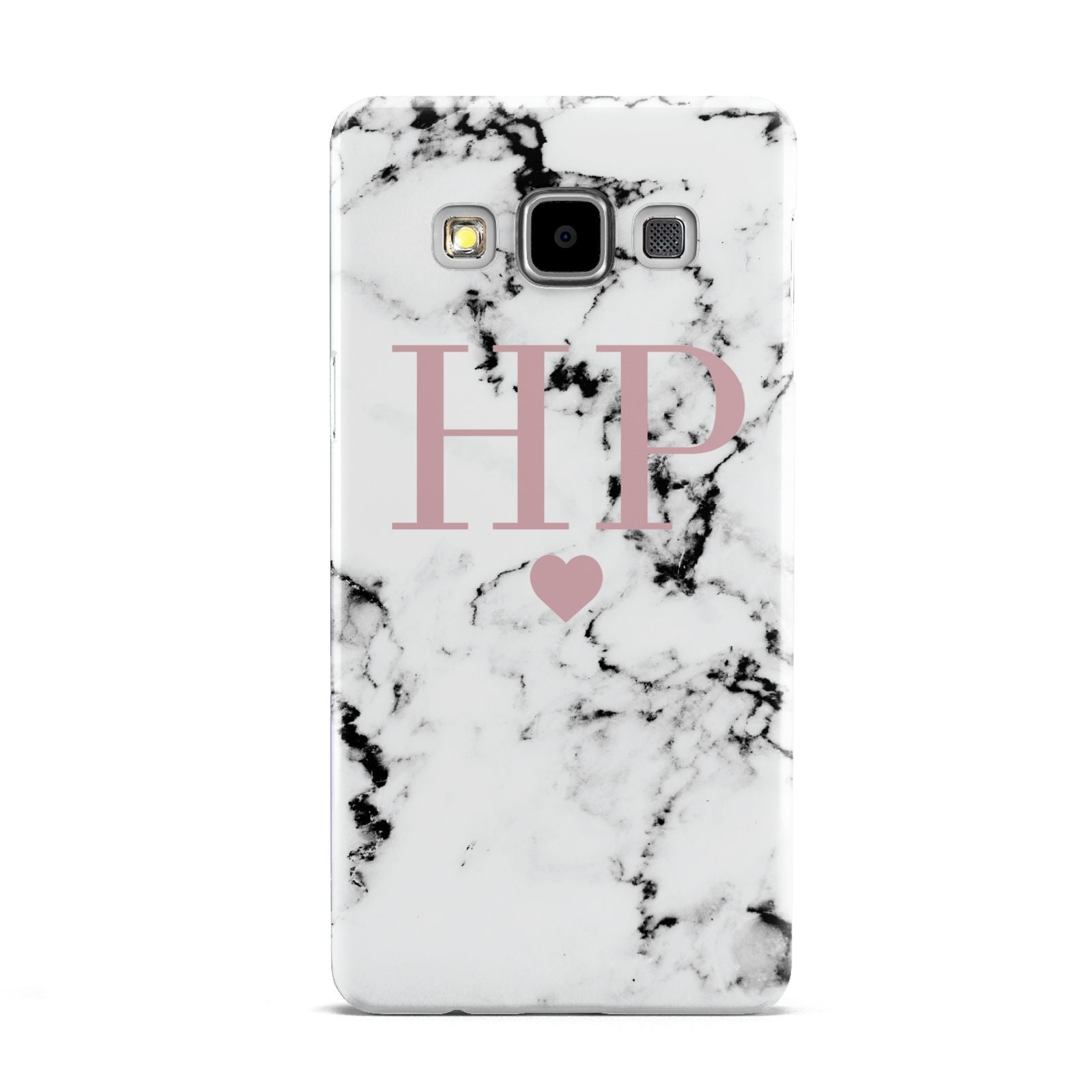 Marble Blush Pink Heart Personalised Samsung Galaxy A5 Case