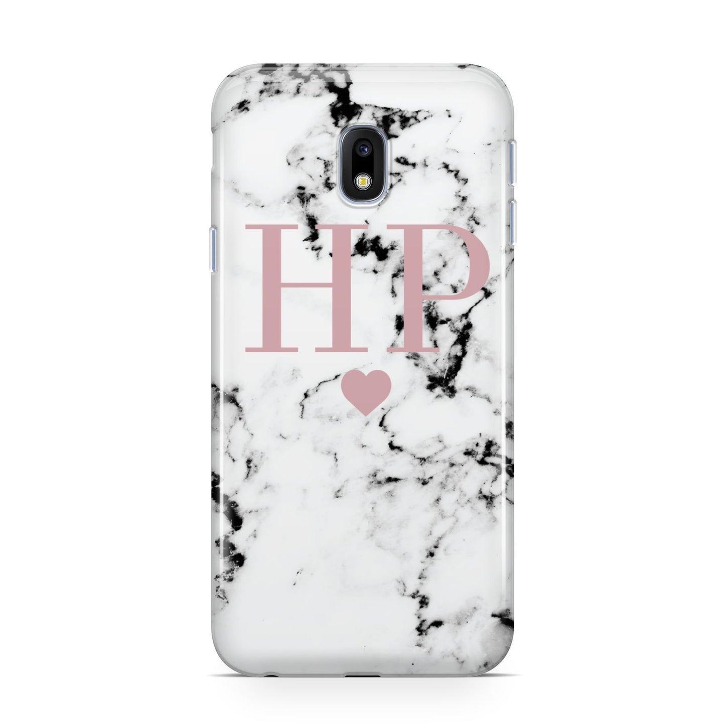 Marble Blush Pink Heart Personalised Samsung Galaxy J3 2017 Case