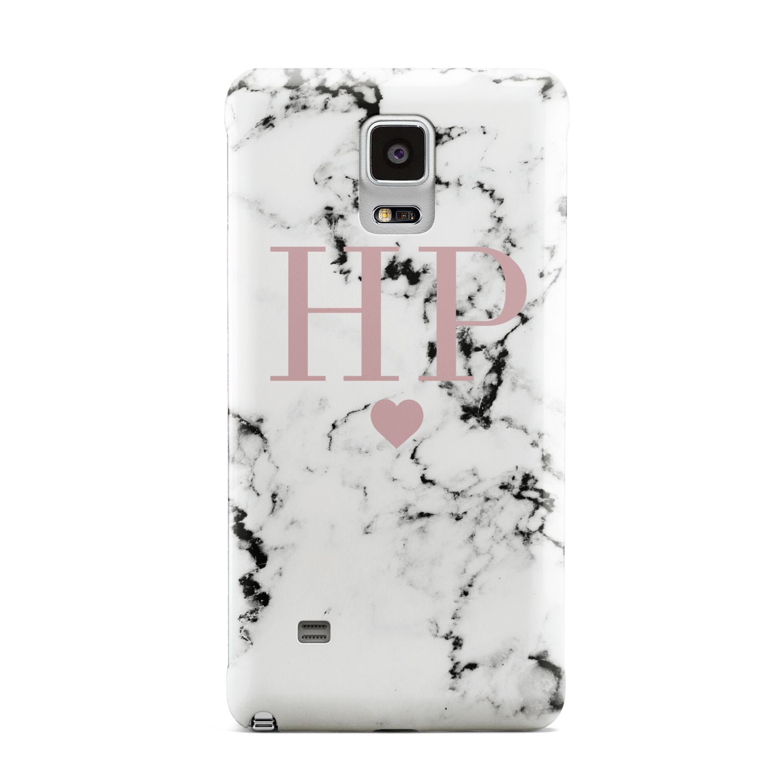 Marble Blush Pink Heart Personalised Samsung Galaxy Note 4 Case