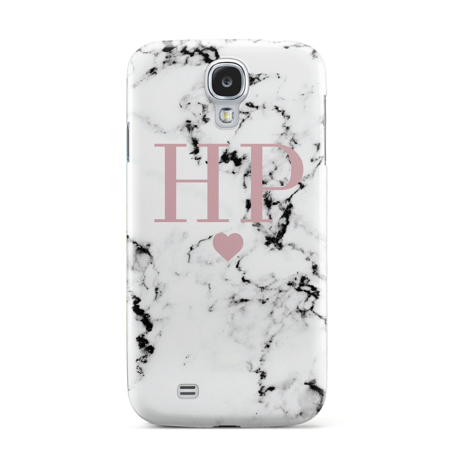 Marble Blush Pink Heart Personalised Samsung Galaxy S4 Case