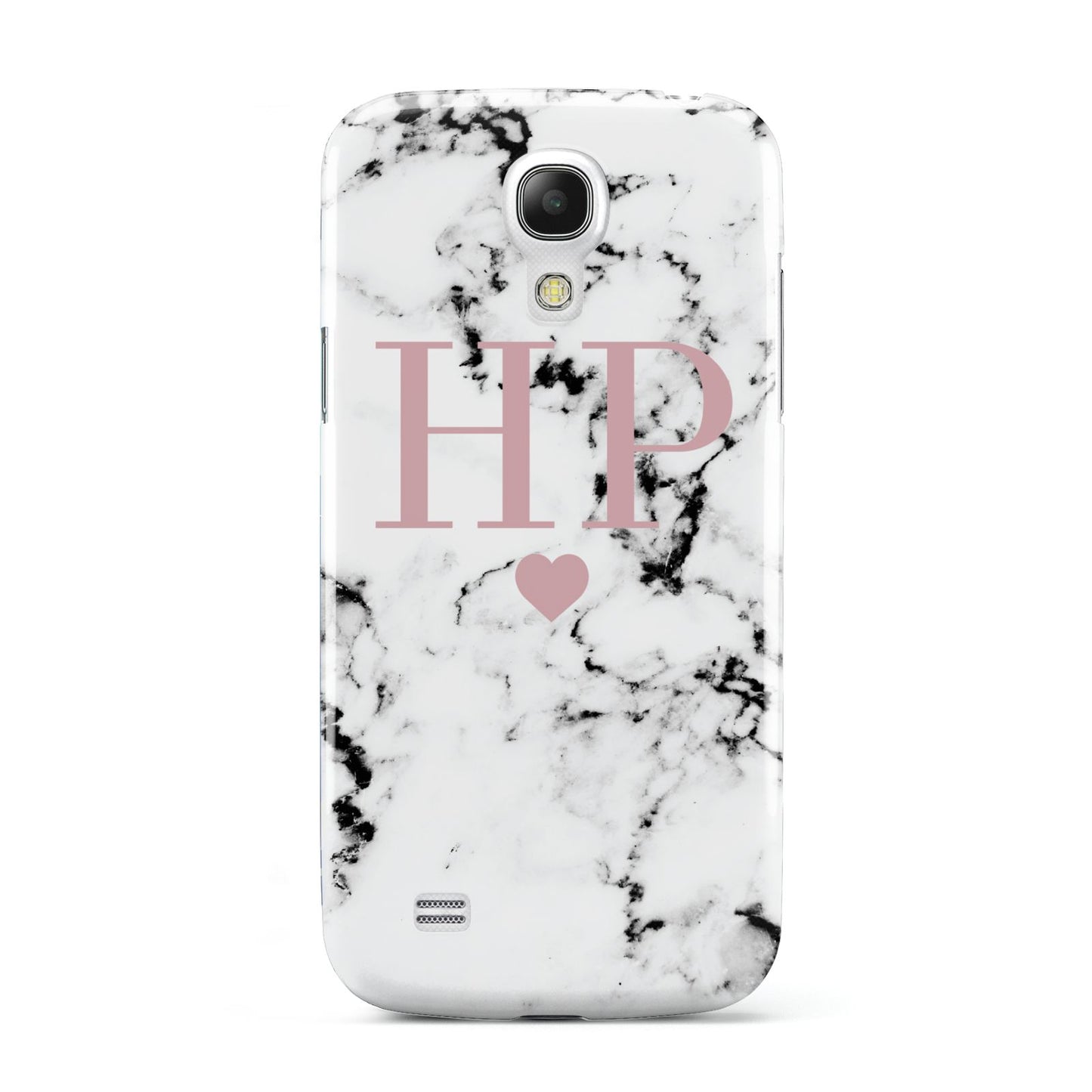 Marble Blush Pink Heart Personalised Samsung Galaxy S4 Mini Case