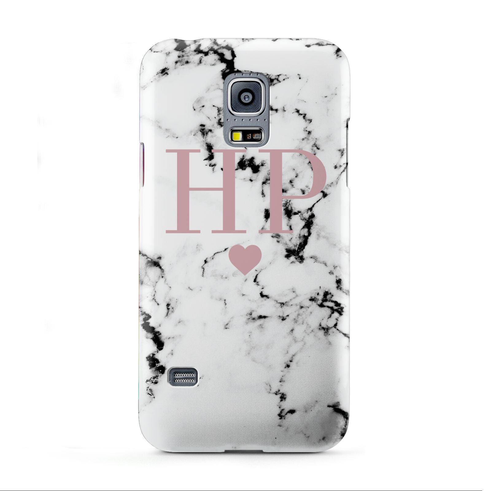 Marble Blush Pink Heart Personalised Samsung Galaxy S5 Mini Case