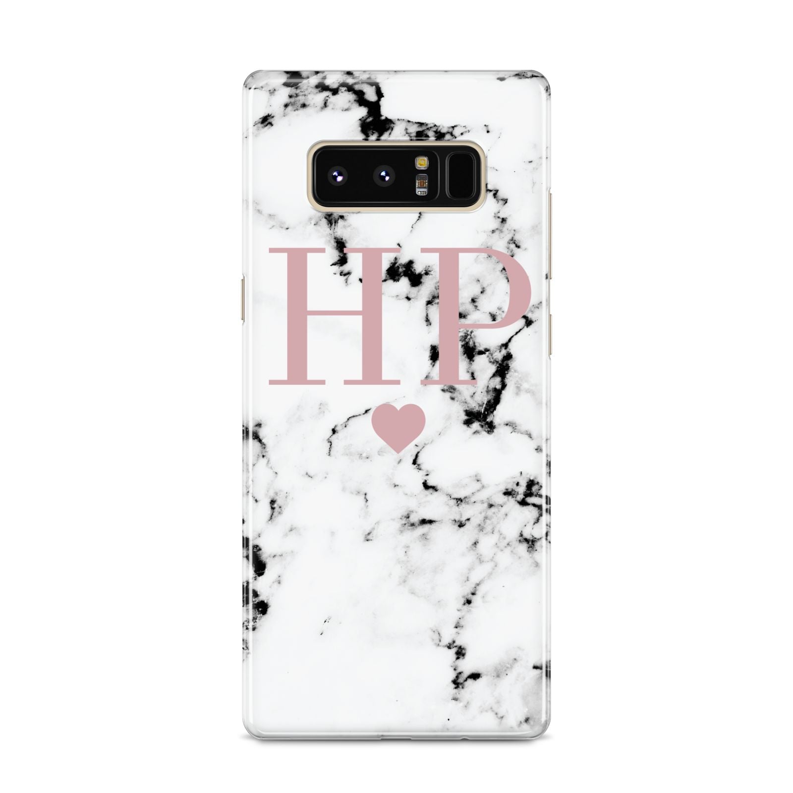 Marble Blush Pink Heart Personalised Samsung Galaxy S8 Case