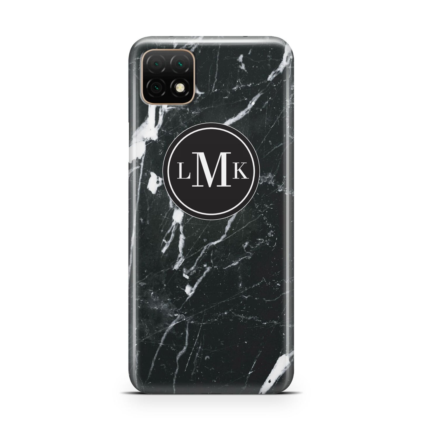 Marble Custom Initials Circle Huawei Enjoy 20 Phone Case
