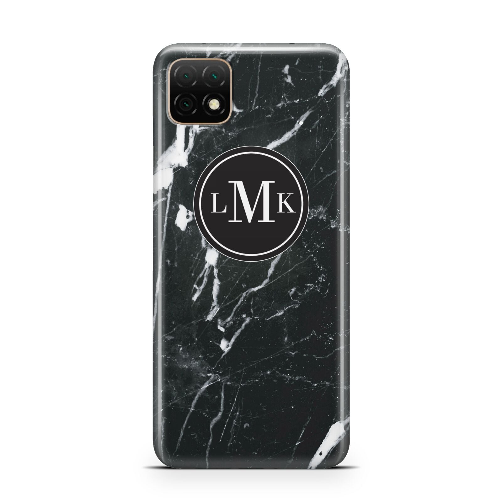 Marble Custom Initials Circle Huawei Enjoy 20 Phone Case