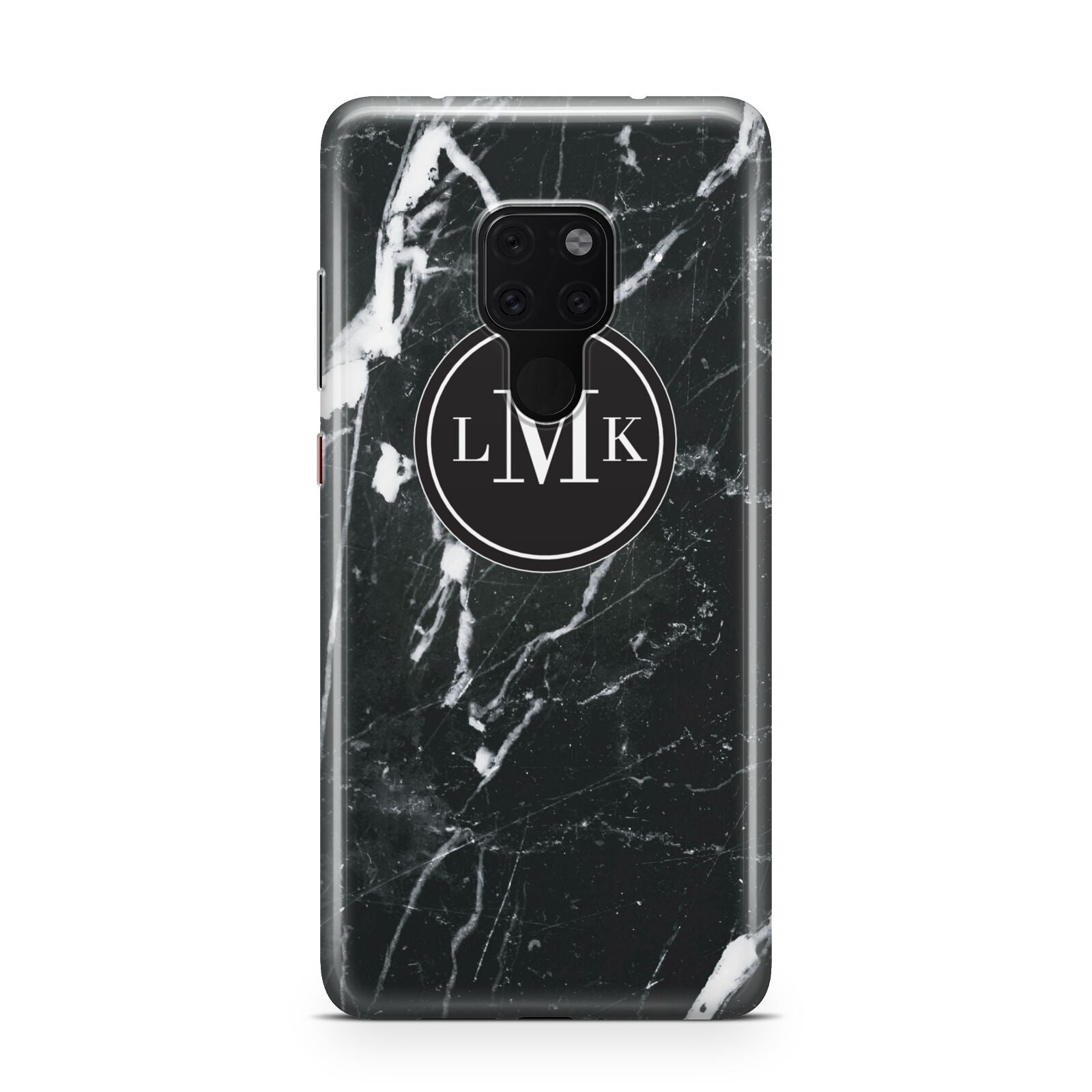 Marble Custom Initials Circle Huawei Mate 20 Phone Case