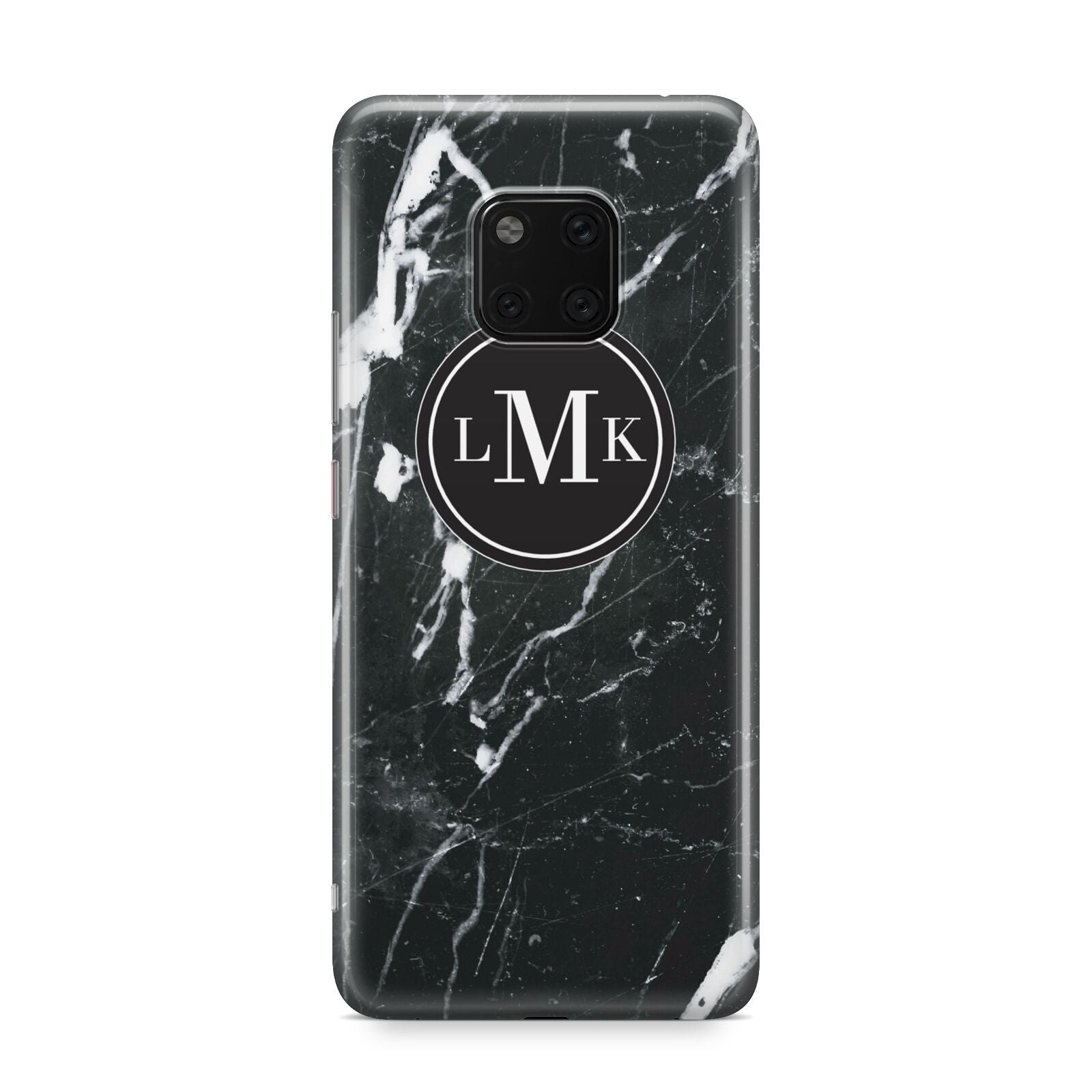 Marble Custom Initials Circle Huawei Mate 20 Pro Phone Case