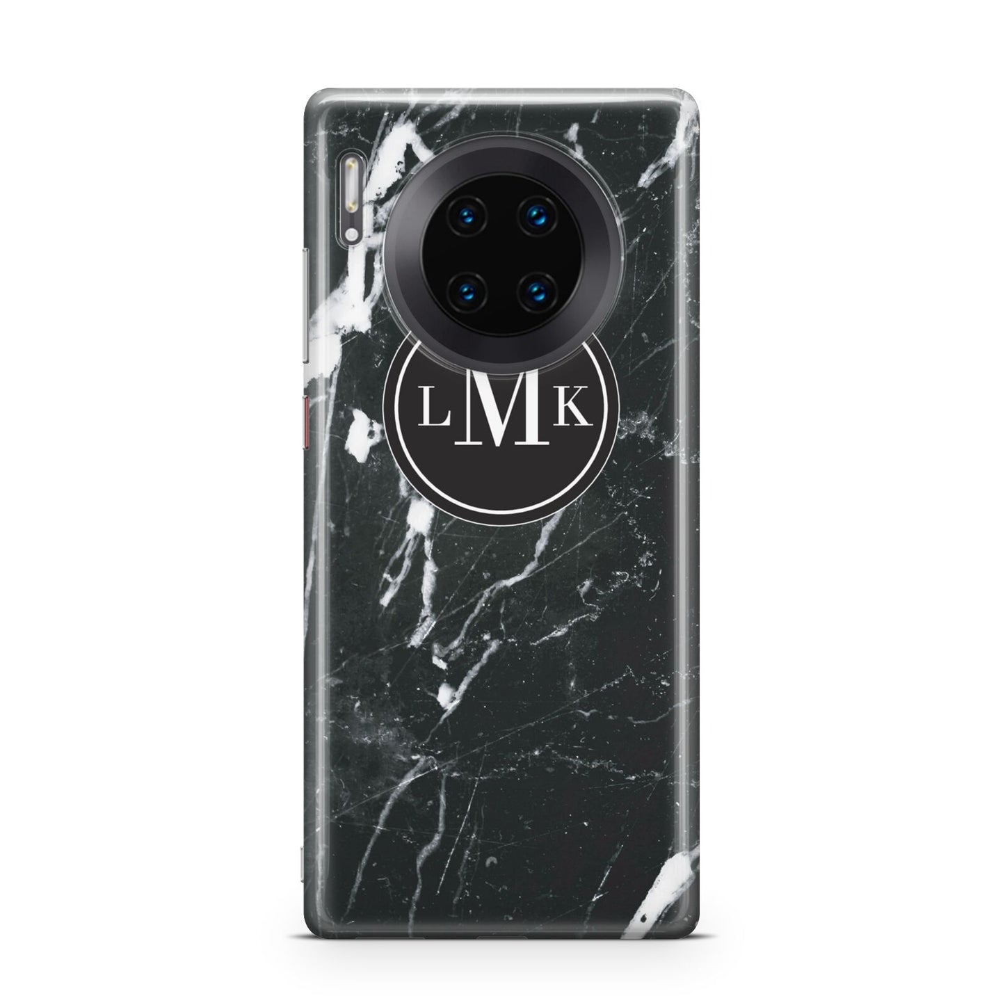 Marble Custom Initials Circle Huawei Mate 30 Pro Phone Case