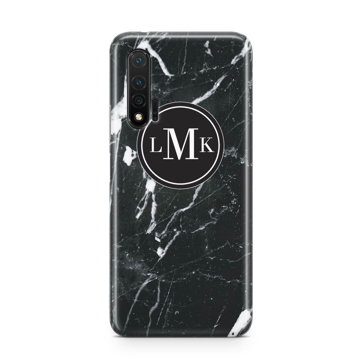 Marble Custom Initials Circle Huawei Nova 6 Phone Case