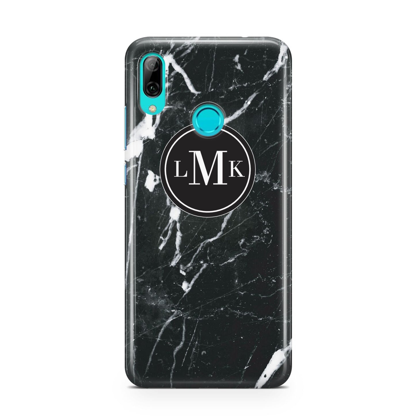 Marble Custom Initials Circle Huawei P Smart 2019 Case