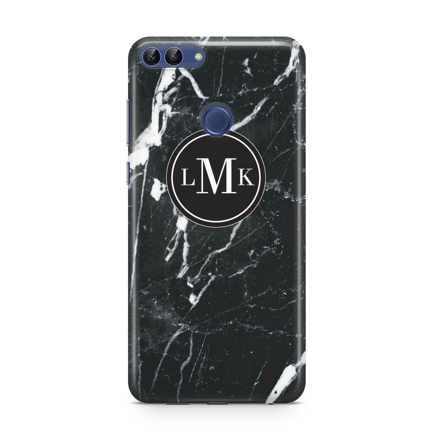Marble Custom Initials Circle Huawei P Smart Case