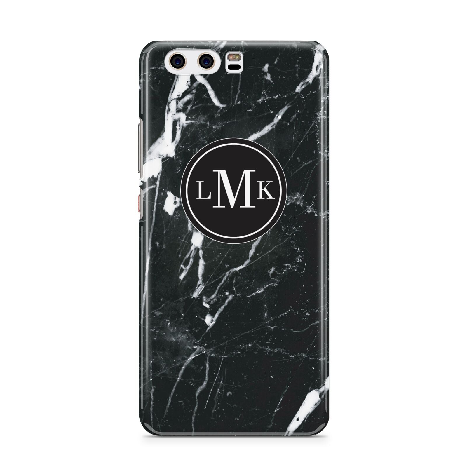 Marble Custom Initials Circle Huawei P10 Phone Case