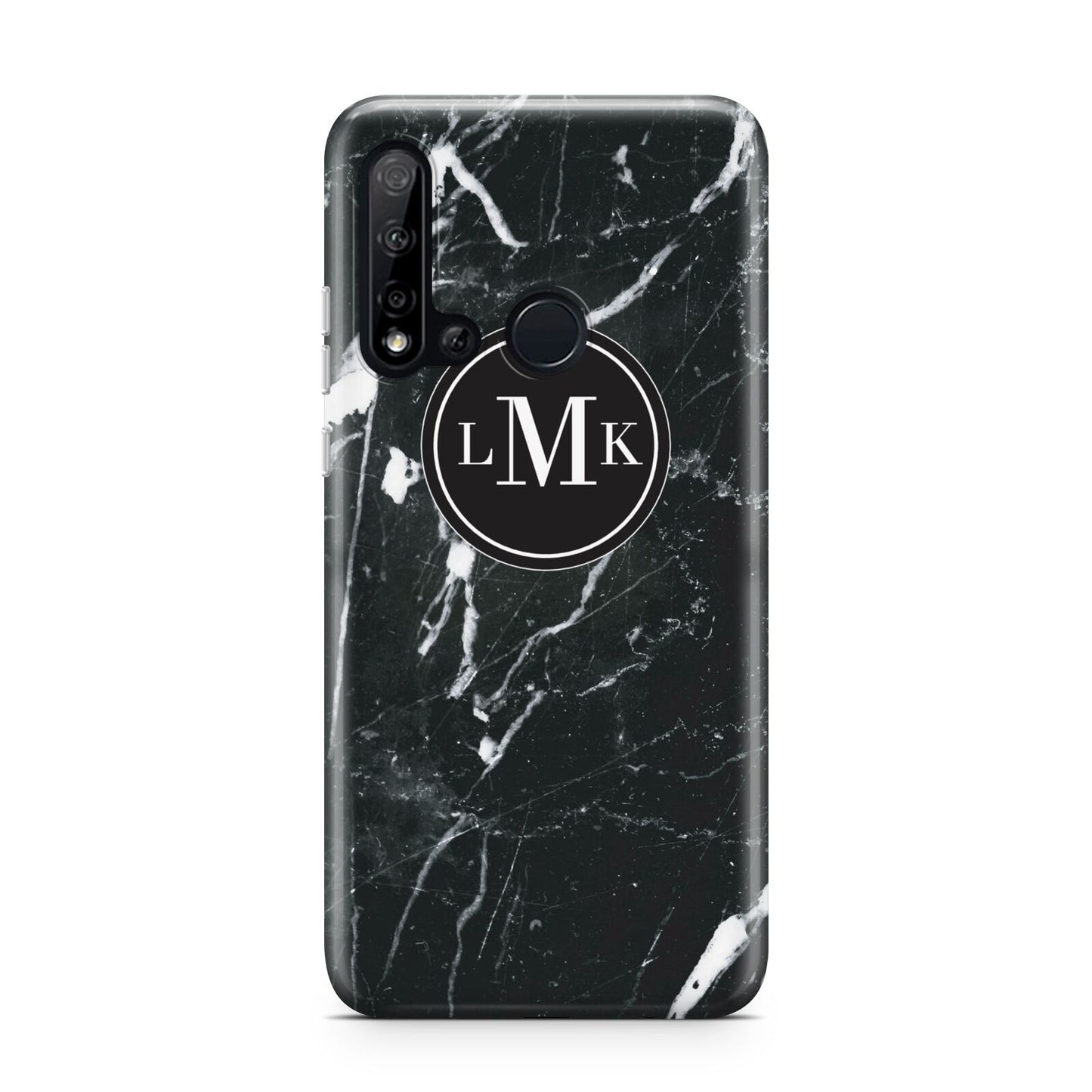 Marble Custom Initials Circle Huawei P20 Lite 5G Phone Case