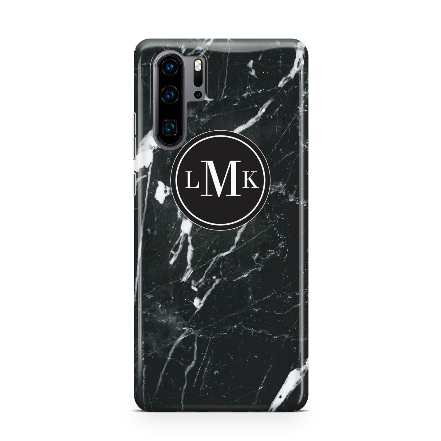 Marble Custom Initials Circle Huawei P30 Pro Phone Case