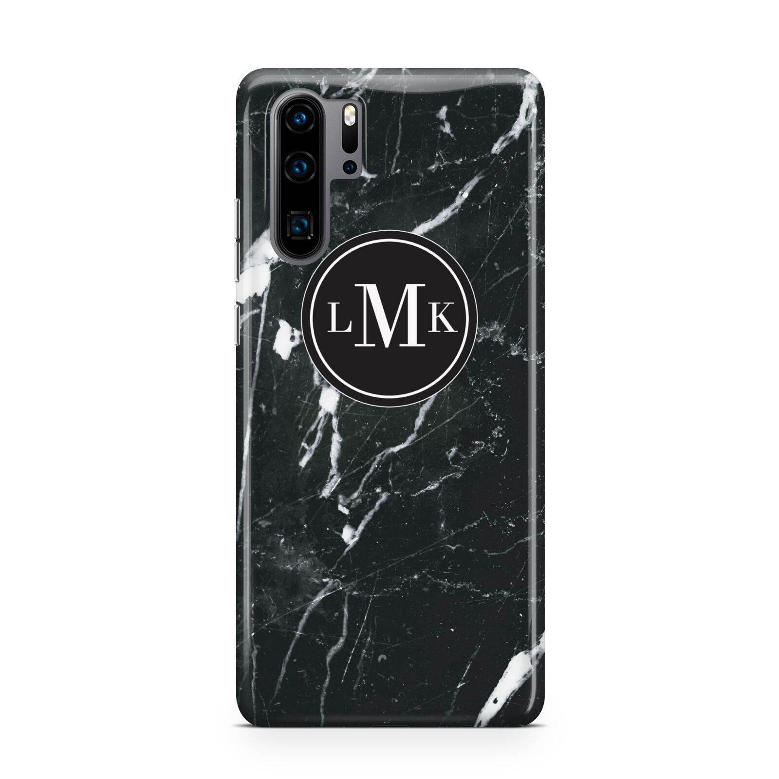 Marble Custom Initials Circle Huawei P30 Pro Phone Case