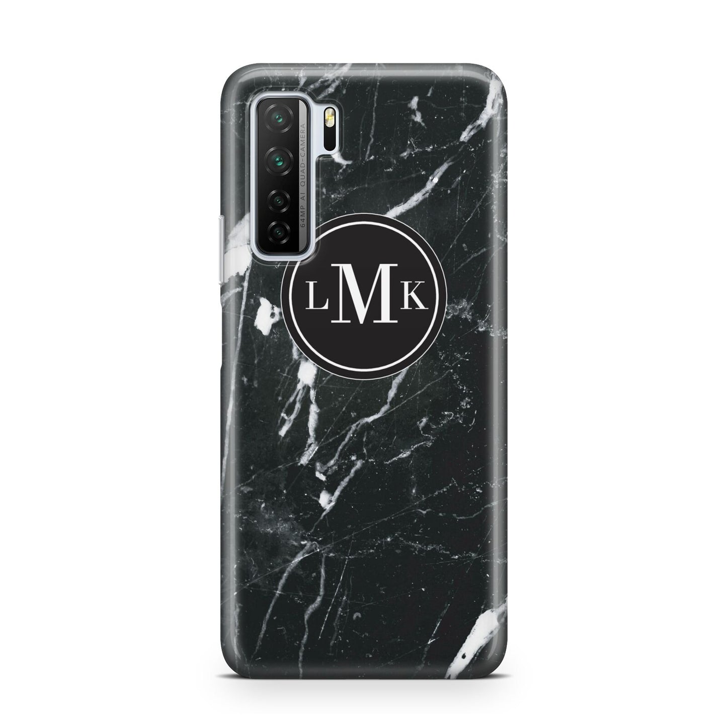 Marble Custom Initials Circle Huawei P40 Lite 5G Phone Case