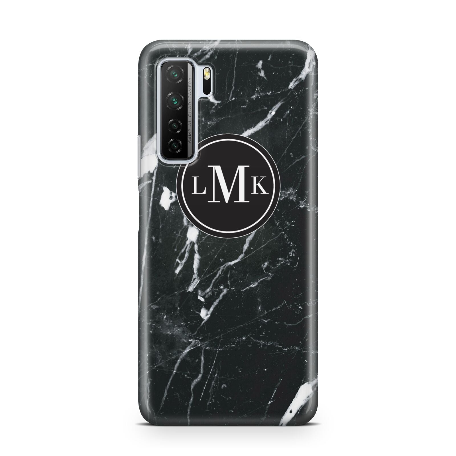 Marble Custom Initials Circle Huawei P40 Lite 5G Phone Case
