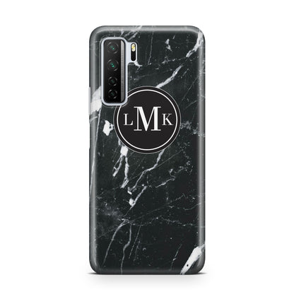 Marble Custom Initials Circle Huawei P40 Lite 5G Phone Case