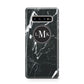 Marble Custom Initials Circle Protective Samsung Galaxy Case