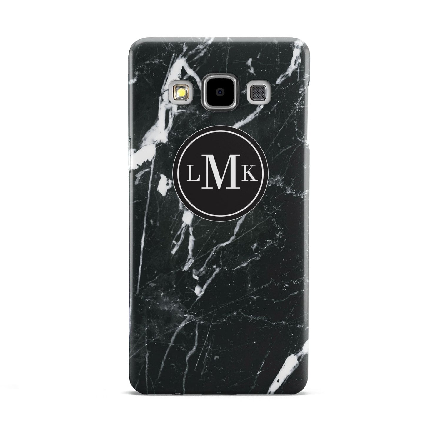 Marble Custom Initials Circle Samsung Galaxy A5 Case