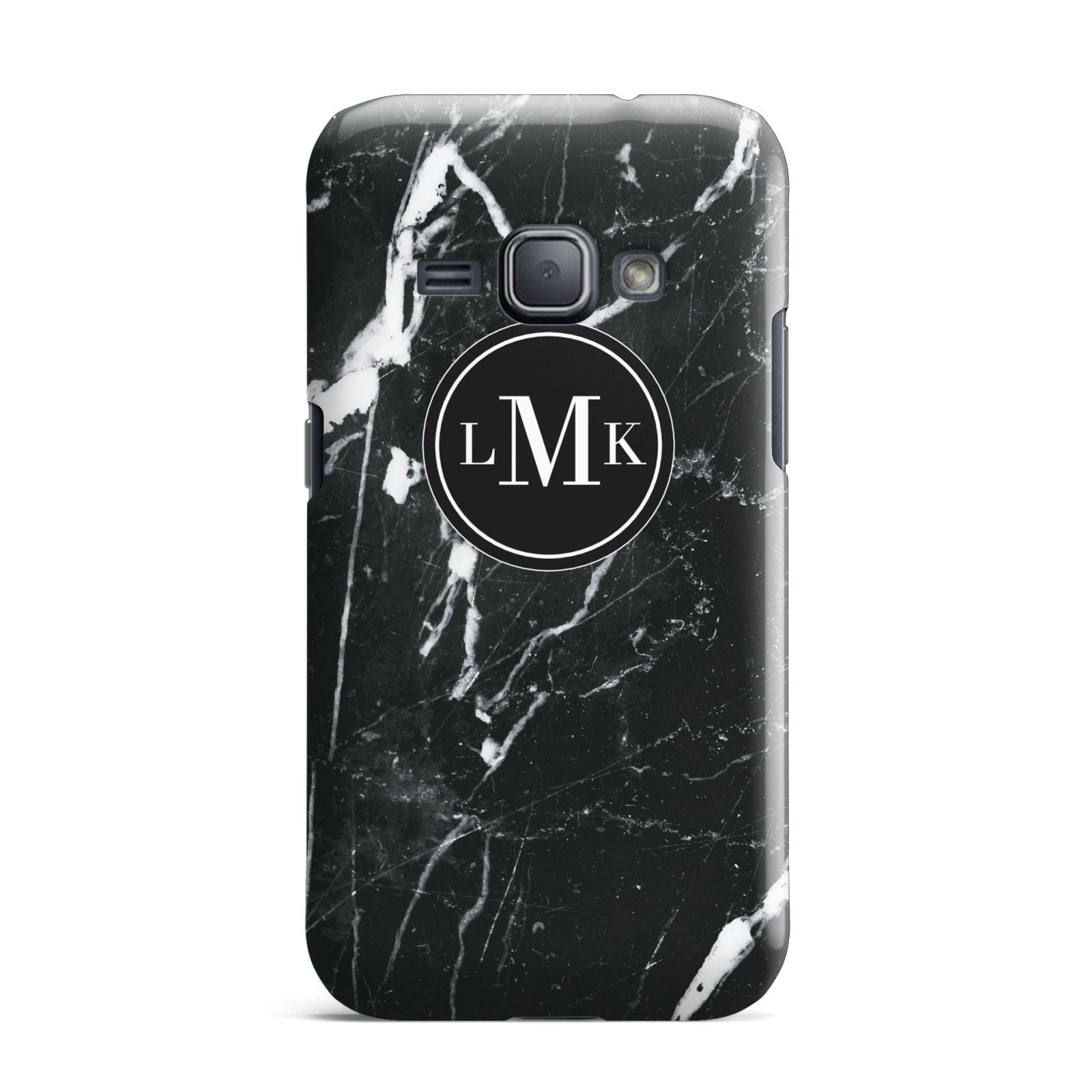 Marble Custom Initials Circle Samsung Galaxy J1 2016 Case