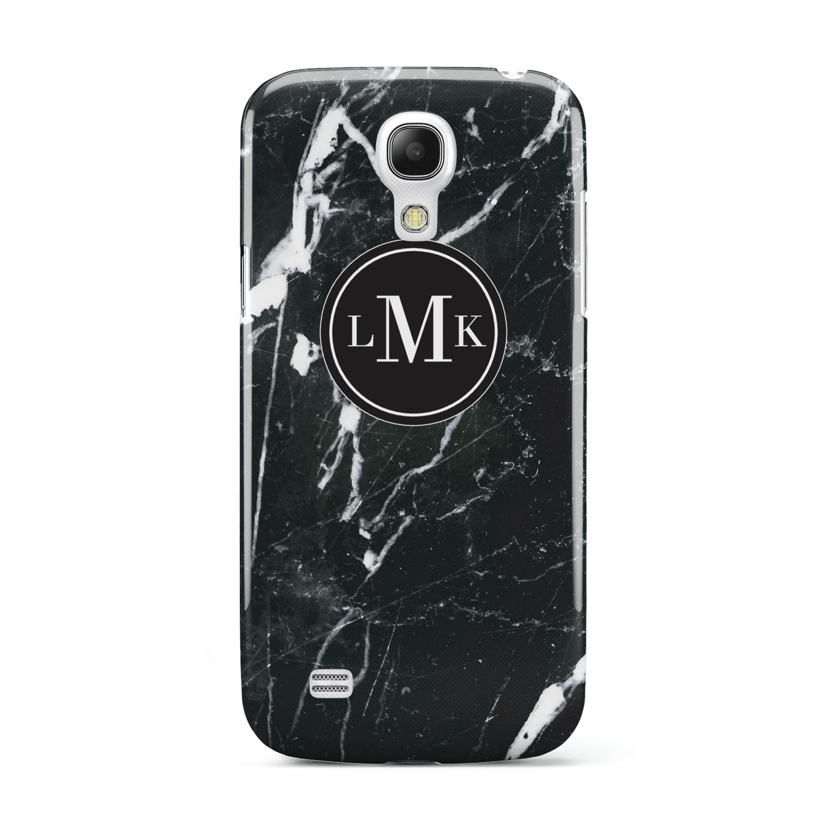 Marble Custom Initials Circle Samsung Galaxy S4 Mini Case