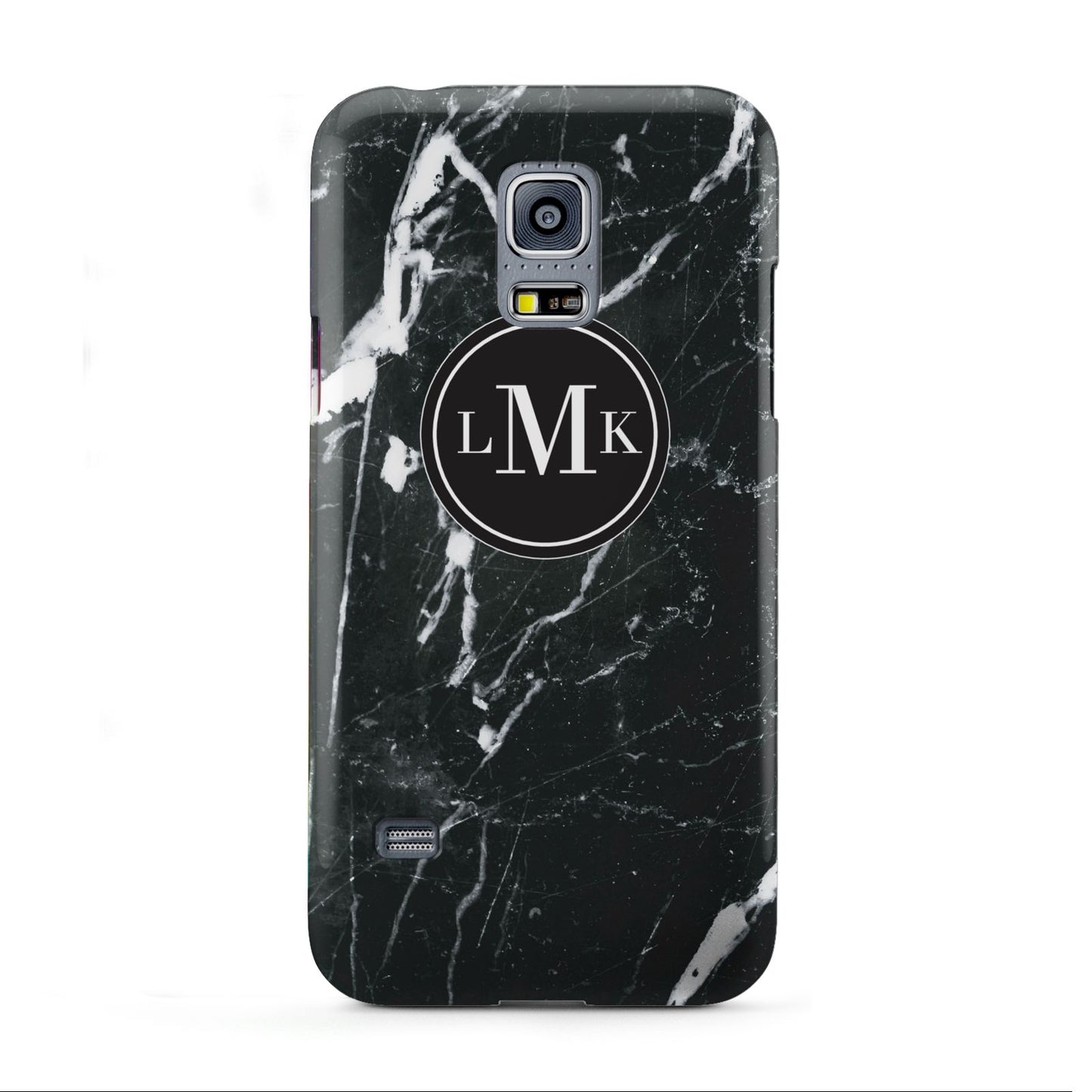 Marble Custom Initials Circle Samsung Galaxy S5 Mini Case