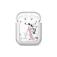 Marble Effect Pink Initial Personalised AirPods Case