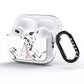 Marble Effect Pink Initial Personalised AirPods Pro Glitter Case Side Image