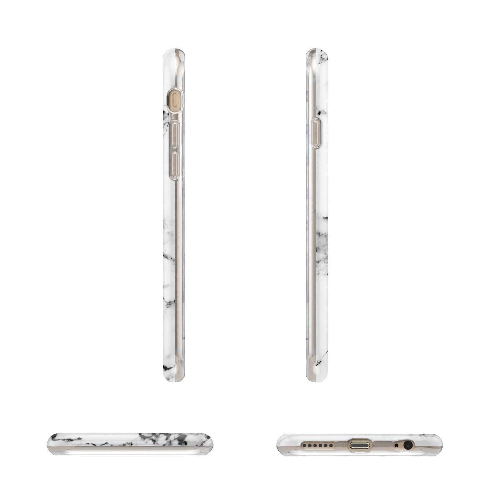 Marble Effect Pink Initial Personalised Apple iPhone 6 3D Wrap Tough Case Alternative Image Angles