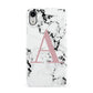 Marble Effect Pink Initial Personalised Apple iPhone XR White 3D Snap Case
