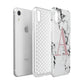 Marble Effect Pink Initial Personalised Apple iPhone XR White 3D Tough Case Expanded view