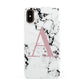 Marble Effect Pink Initial Personalised Apple iPhone XS 3D Snap Case