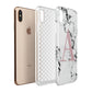 Marble Effect Pink Initial Personalised Apple iPhone Xs Max 3D Tough Case Expanded View