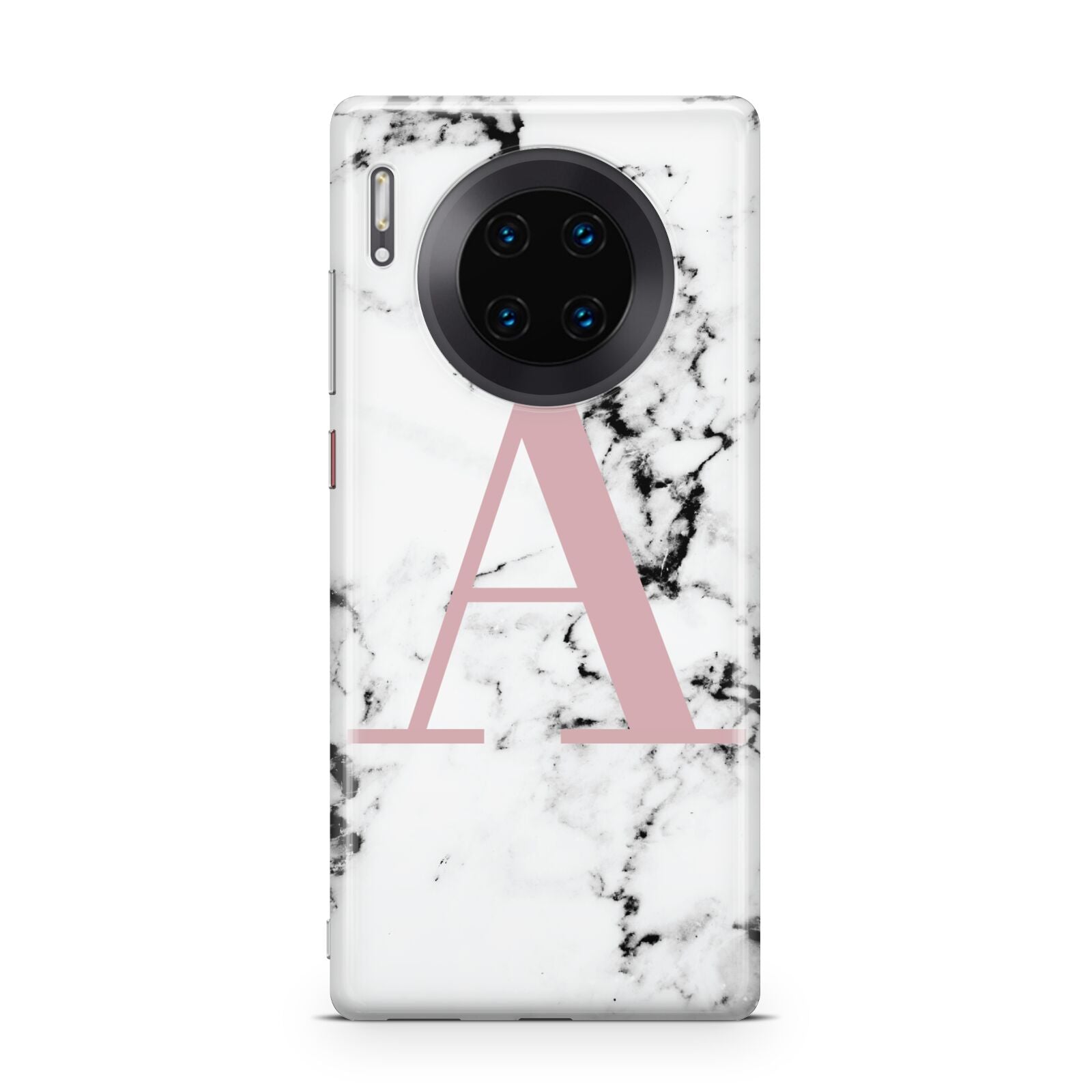 Marble Effect Pink Initial Personalised Huawei Mate 30 Pro Phone Case