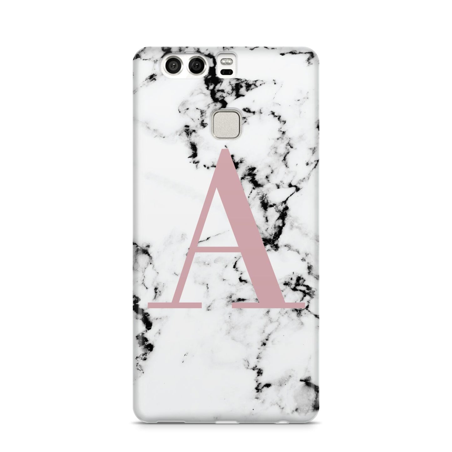 Marble Effect Pink Initial Personalised Huawei P9 Case
