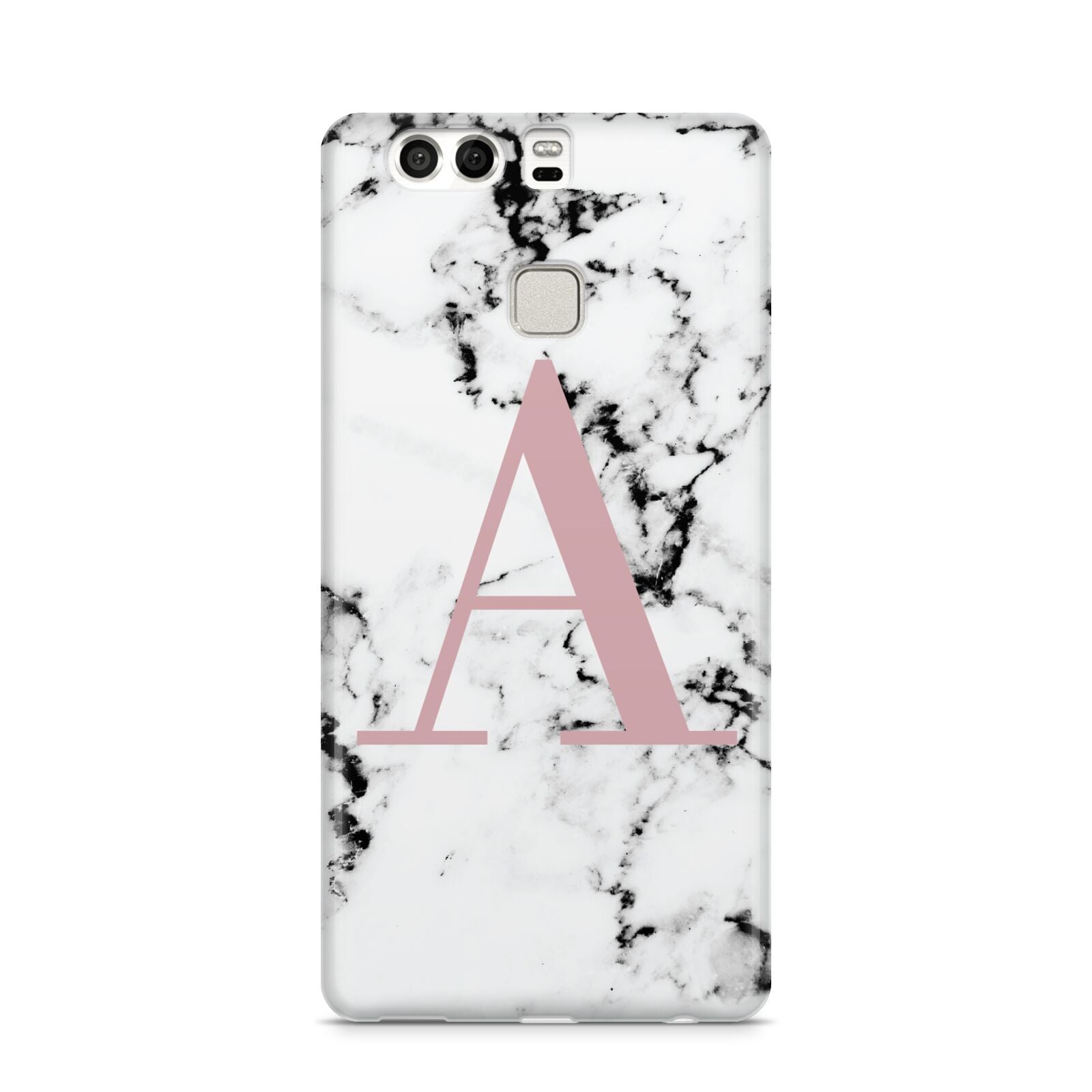Marble Effect Pink Initial Personalised Huawei P9 Case