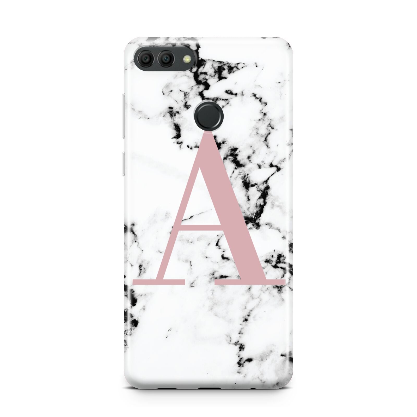 Marble Effect Pink Initial Personalised Huawei Y9 2018