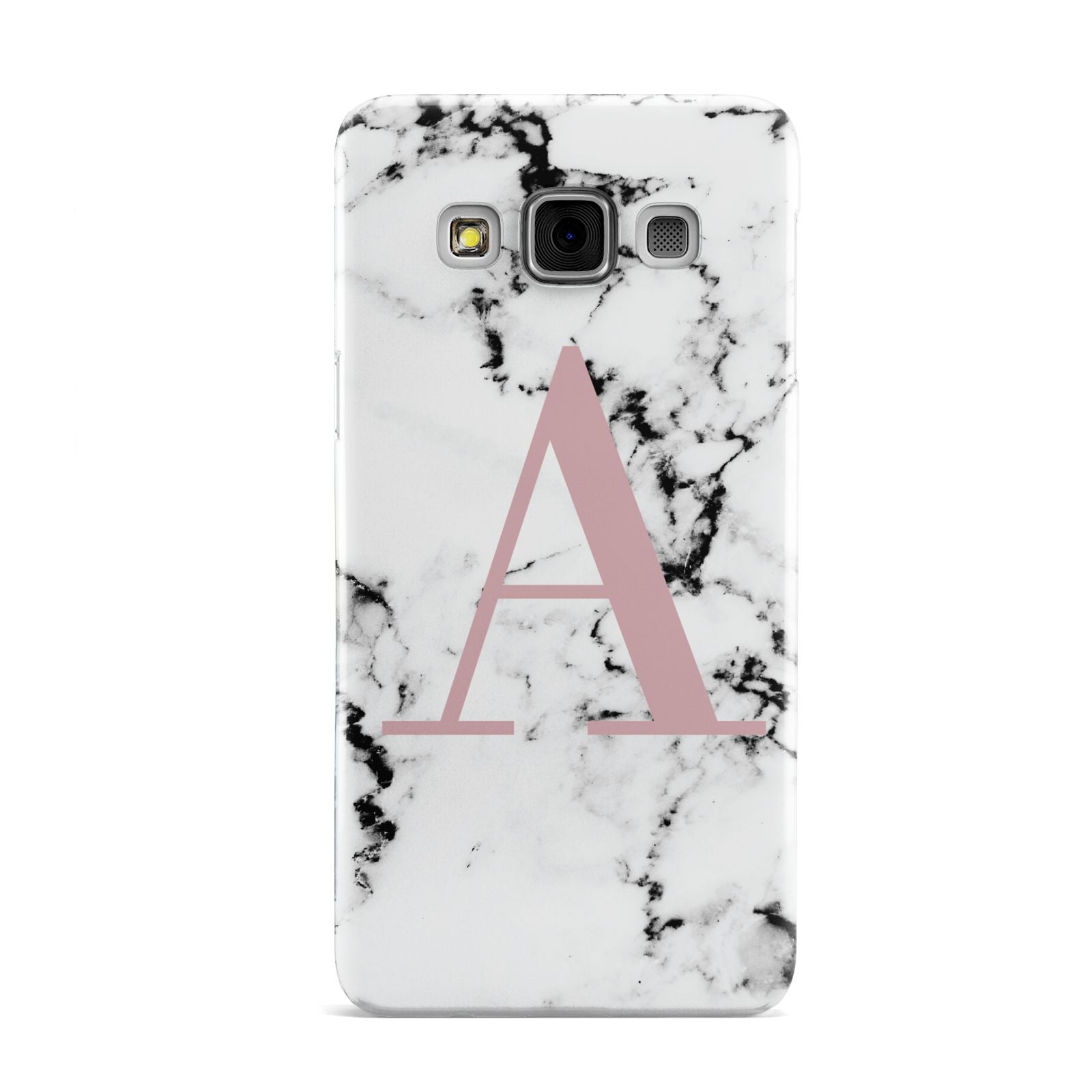 Marble Effect Pink Initial Personalised Samsung Galaxy A3 Case