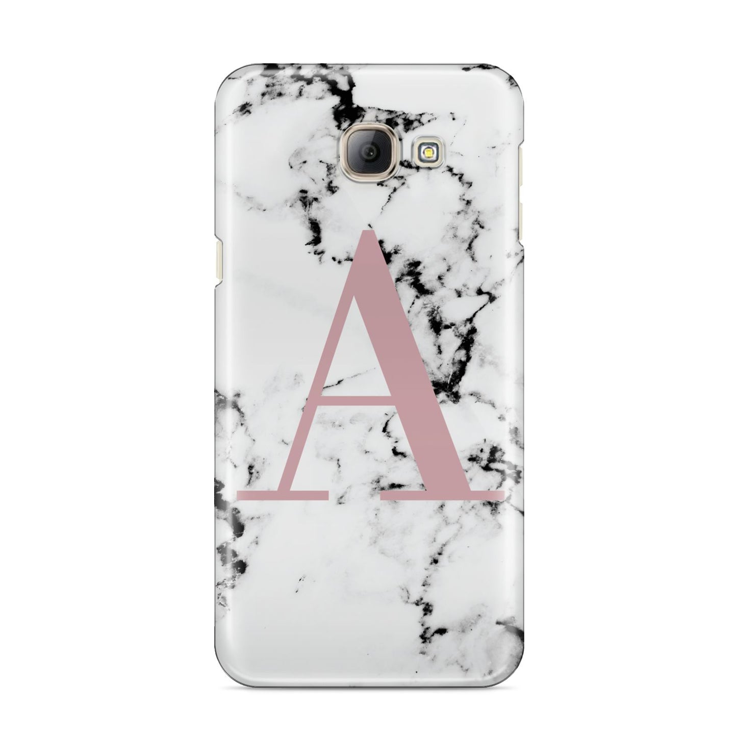 Marble Effect Pink Initial Personalised Samsung Galaxy A8 2016 Case