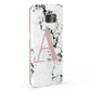 Marble Effect Pink Initial Personalised Samsung Galaxy Case Fourty Five Degrees