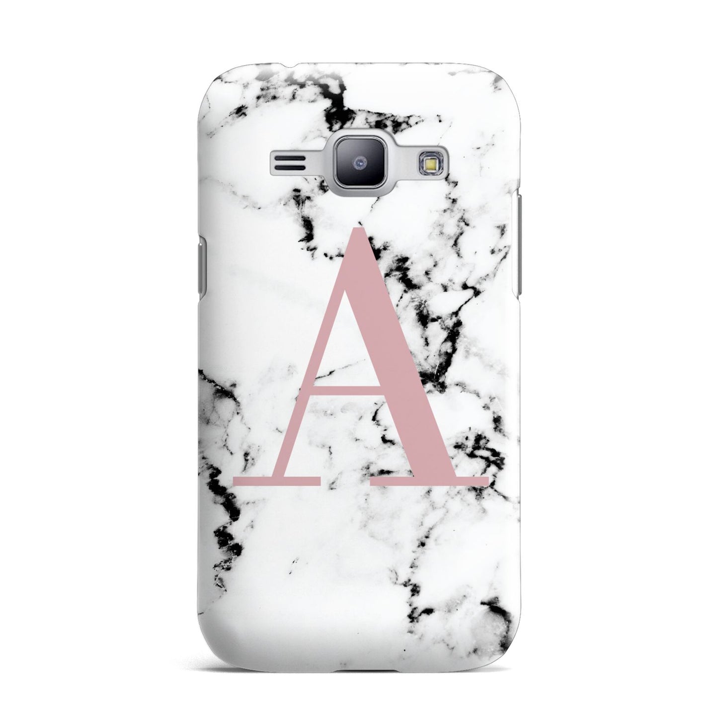 Marble Effect Pink Initial Personalised Samsung Galaxy J1 2015 Case