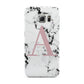 Marble Effect Pink Initial Personalised Samsung Galaxy S6 Edge Case